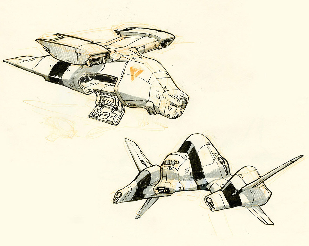 concept ships: Spaceship sketches by Jake Parker