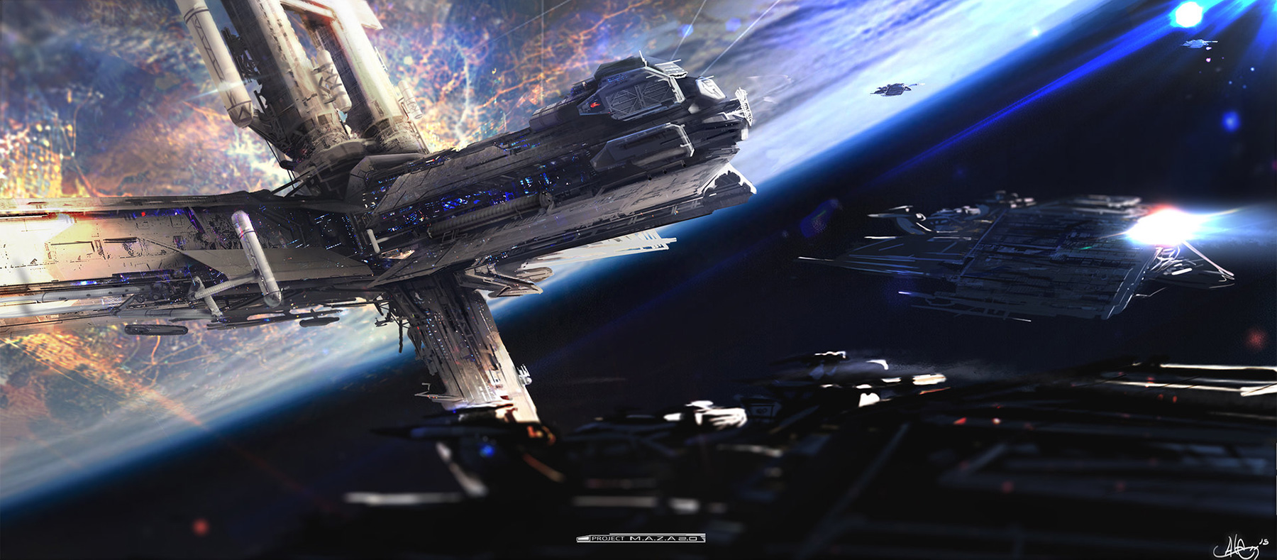 concept ships: Spaceship art by Alejandro Olmedo