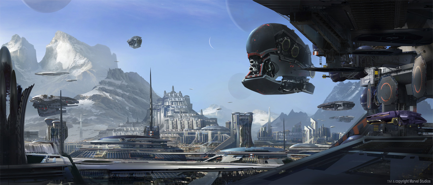 concept ships: Guardians of the Galaxy concept art by Stephan Martiniere